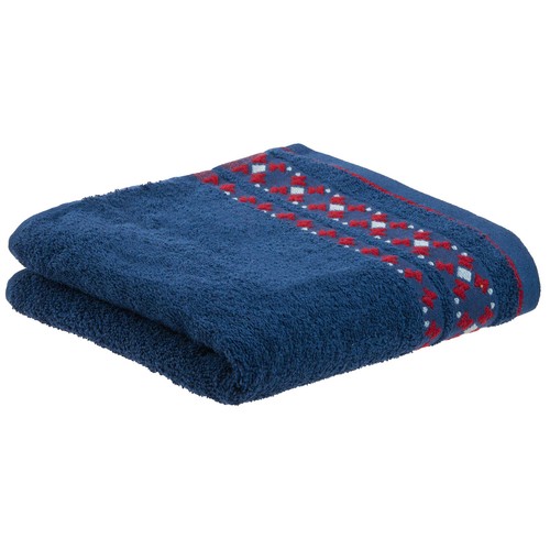 Toalla tocador 30x50cm algodón, jacquard  azul océano 450GSM Mochaccino. ACTUEL