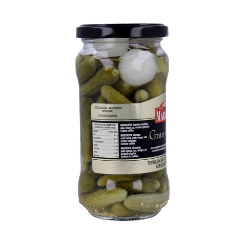 MAESTRANZA Pepinillos pequeños en vinagre frasco de 180 g.