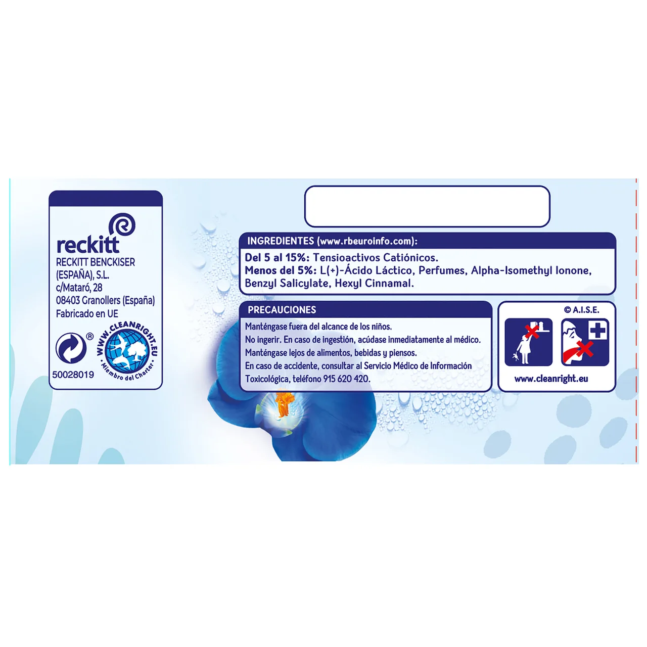 Suavizante original azul 63 ds 1,134 l