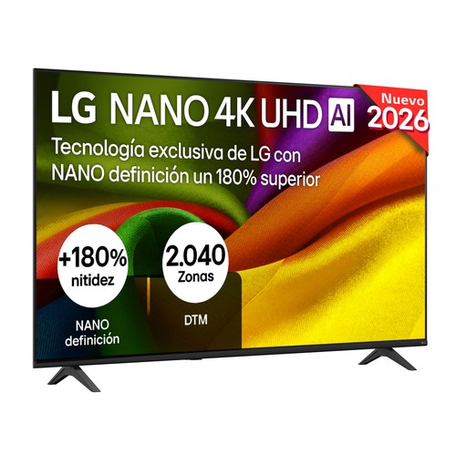 Televisión 165,1 cm (65") NANOCELL LG 65NU8506LA, 4K, Dolby digital plus, Bluetooth 5.3, 3HDMI, USB, HDR, webOs, 60Hz.
