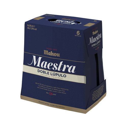 MAHOU MAESTRA Cerveza pack de 6 botellas de 25 cl.