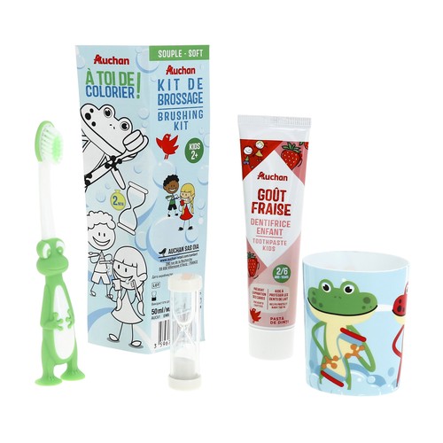 PRODUCTO ALCAMPO Set infantil para el cuidado de los dientes para niños de 2 a 6 años.