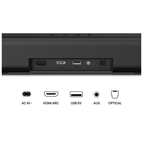 Barra de sonido HISENSE HS1000, 2 nº de altavoces, 120W, Bluetooth 5.3, 1 USB reproductor, aux, entrada óptica
