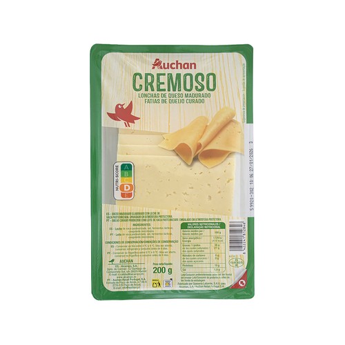 Queso en lonchas Havarti PRODUCTO ALCAMPO 200 g.