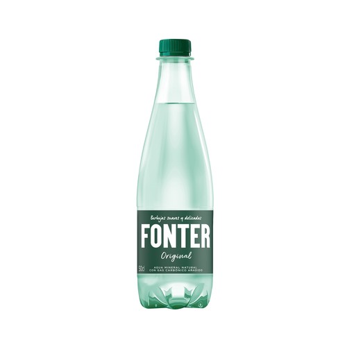 FONTER Original  Agua mineral con gas botella de 50 cl.