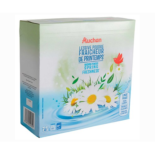 PRODUCTO ALCAMPO Detergente en polvo fresco y limpio 40 lav 2 Kg.