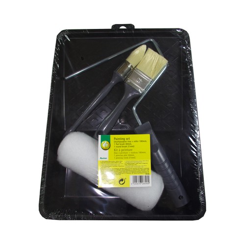 Kit de cubeta, rodillo 180mm, paletina 40mm y brocha 21mm PRODUCTO ECONÓMICO ALCAMPO.