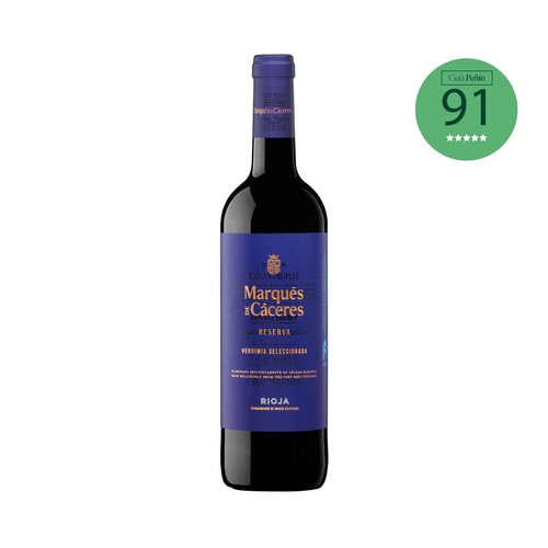 MARQUÉS DE CÁCERES Vendimia seleccionada Vino tinto reserva con D.O. Ca. Rioja botella 75 cl.