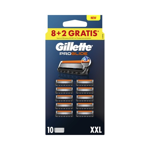 GILLETTE Proglide Recambios para máquinas de afeitar 10 uds.