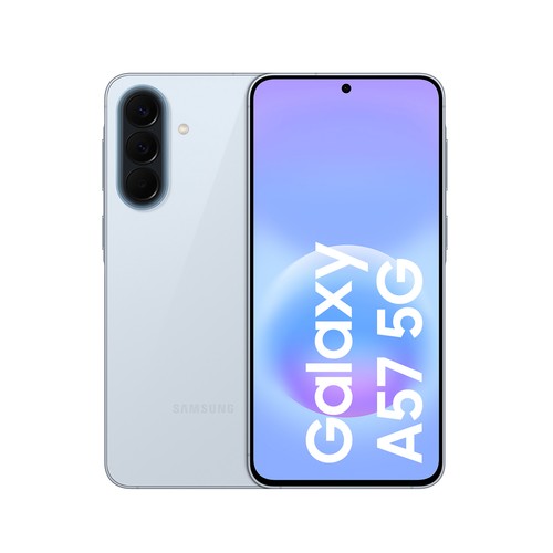 Smartphone Samsung Galaxy A57, 6,7", 256GB + 8GB RAM, color azul claro