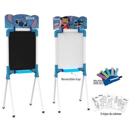 Mini Pizarra reversible +2 Años, Disney STITCH