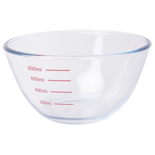 Bol de cristal con graduación 17cm, capacidad 1L., ACTUEL.