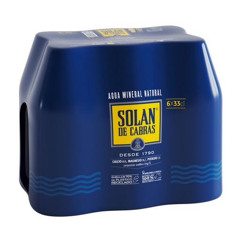 SOLAN DE CABRAS Agua pack de 6 x 33 cl.