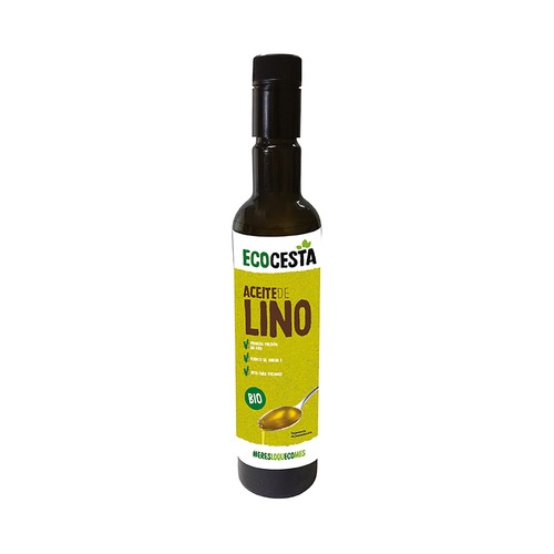 Aceite de lino de cultivo ecológico ECOCESTA 500 ml.