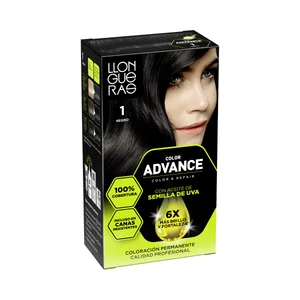 LLONGUERAS Color advance tono 1 negro Coloración capilar permanente (tinte de pelo).