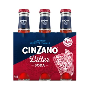 CINZANO Bitter soda (típico aperitivo Italiano CINZANO 3 x 20 cl.