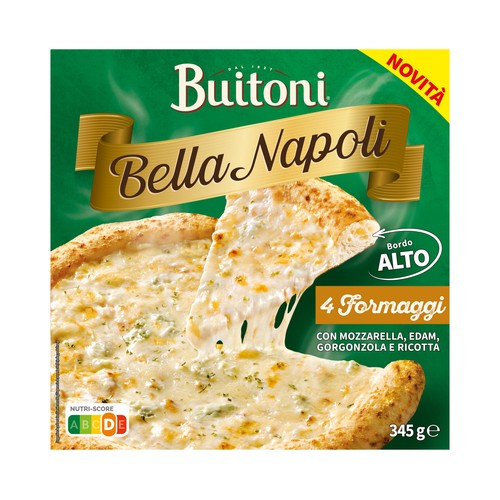 BUITONI Bella napoli Pizza 4 quesos con masa gruesa 345 g.