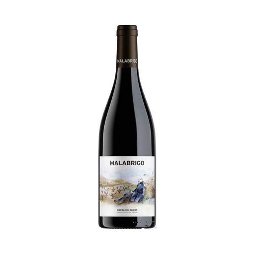 MALABRIGO Vino tinto con D.O. Ribera del Duero botella 75 cl.