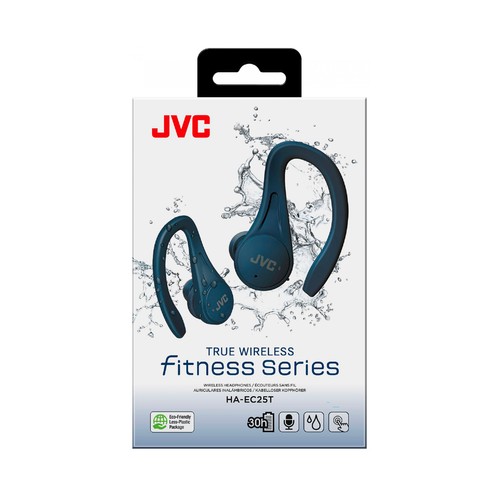 Auriculares Bluetooth deportivos JVC HA-EC25T-AU con estuche de carga, hasta 30 horas de autonomía, color azul...