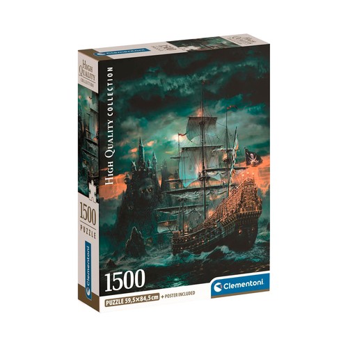 Puzzle 1500 Pcs Compact con poster incluido, modelos surtidos CLEMENTONI