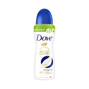 Imagen de DOVE Desodorante en spray para mujer, sin alcohol y con 1/4 de crema hidratante DOVE Original advanced care 150 ml.