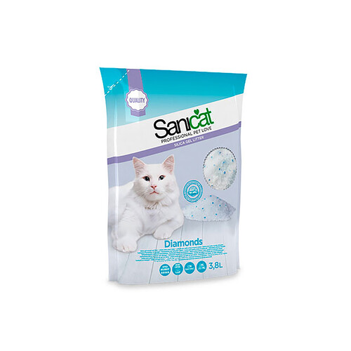 SANICAT Arena para gatos sílice SANICAT DIAMONDS 3,8 l.
