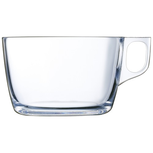 Taza baja con asa fabricada en vidrio transparente, 0,5 litros, LUMINARC.