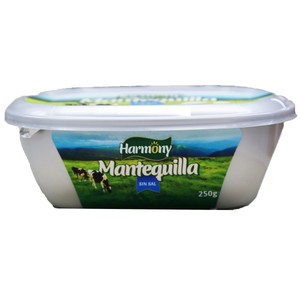 Tarrina de mantequilal sin sal 250 g.