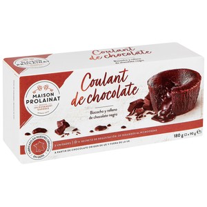Imagen de MAISON PROLAINAT Coulant de chocolate (bizcocho y releno de chocolate negro) MAISON PROLAINAT 2 X 90 g.