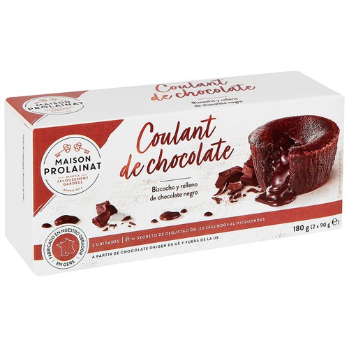 MAISON PROLAINAT Coulant de chocolate (bizcocho y releno de chocolate negro) MAISON PROLAINAT 2 X 90 g.