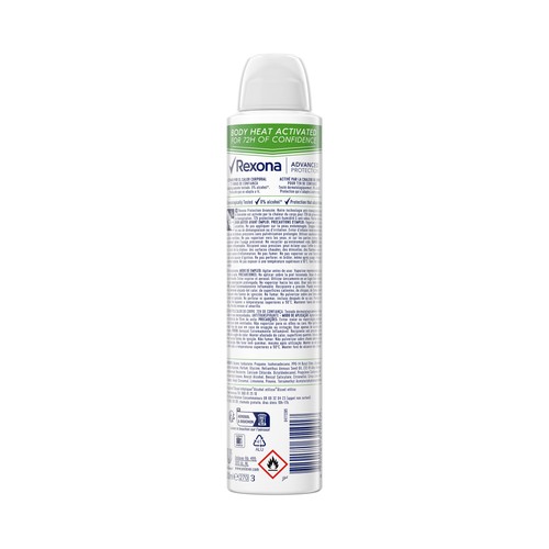 REXONA Advanced protection aloe vera scent Desodorante en spray para mujer antitranspirante hasta 72 horas 200 ml.