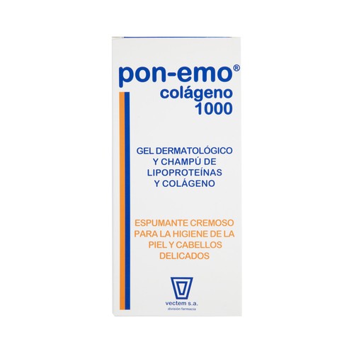 PON-EMO Gel y champú con colágeno y lipoproteínas para pieles y cabellos delicados PON-EMO 500 ml.