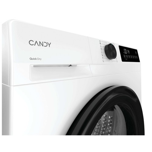 Secadora por condensación con bomba de calor CANDY GD 9N2B-S, capacidad de secado: 9KG, clasificación energética: D, H: 84,5cm, A: 59,5cm, F: 61,6cm.