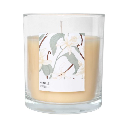 Vela en vaso perfumada aroma vainilla, tamaño L, ACTUEL.