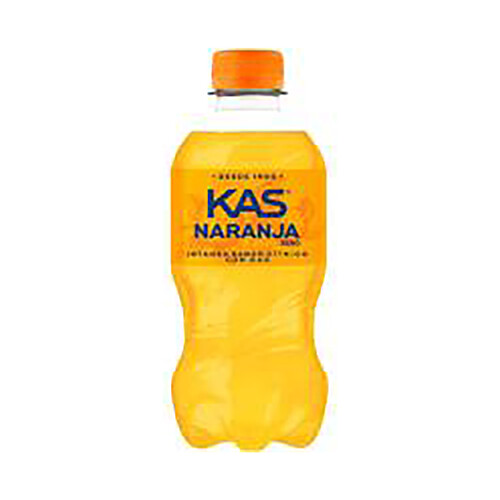 KAS Zero Refresco de naranja sin azúcar botella 33 cl.