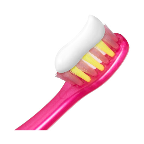 COLGATE Pasta de dientes infantil para niños de + de 3 años, con flúor, calcio y sabor menta suave COLGATE Maximun protection caries kids 50 ml.