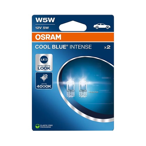 2 lamp w5w 12 v luz ext bl 5000  cool blue intense. OSRAM