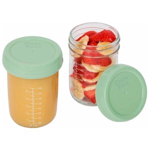 Juego de 2 recipientes de vidrio para porciones, capacidad 220ml.
