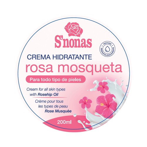 S´NONAS Crema hidratante con rosa Mosqueta para todo tipo de pieles S´NONAS 200 ml.