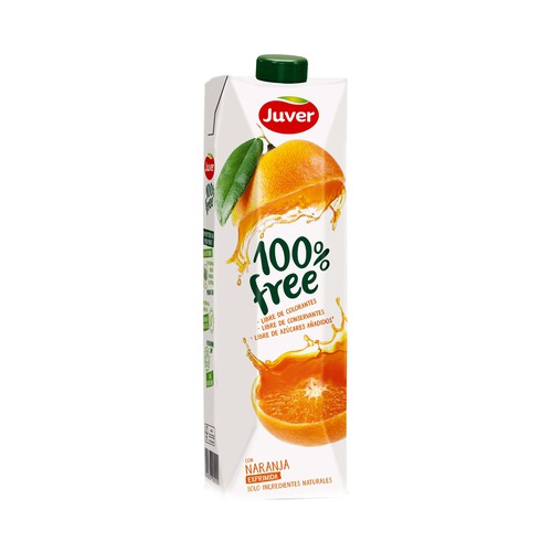 Zumo de naranja sin azúcares añadidos JUVER 1 l.