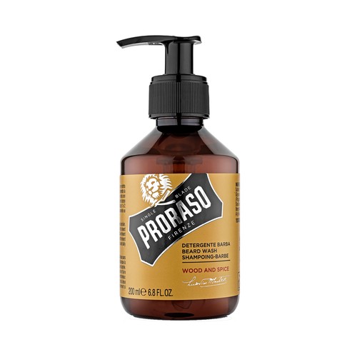 PRORASO Wood & spice Champú para barba con extracto de madera y especias 200 ml.