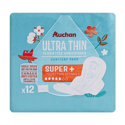 PRODUCTO ALCAMPO Compresas super ultra finas, con alas PRODUCTO ALCAMPO 12 uds.