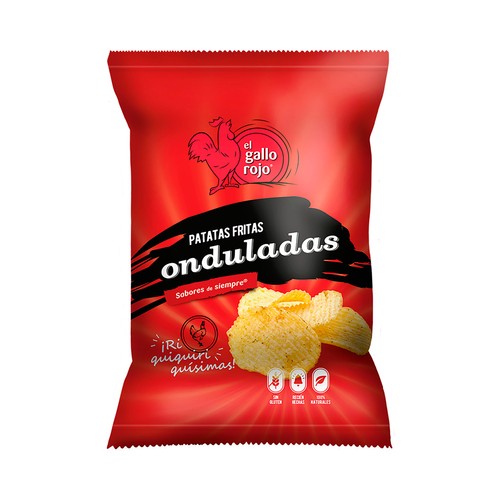 EL GALLO ROJO Patatas fritas onduladas EL GALLO ROJO 160 g.