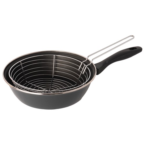 Sartén freidora de acero esmaltado de 26cm, con estillo ACTUEL.