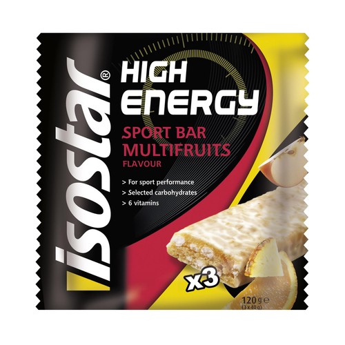 ISOSTAR Barritas energéticas de multifrutas ISOSTAR High Energy, 3 uds x 150 g.