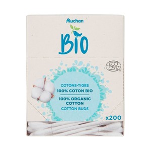 PRODUCTO ALCAMPO Bio Bastoncillos para oídos con algodón ecológico 200 uds.