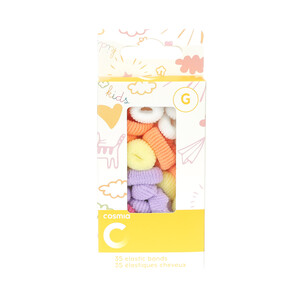 COSMIA Gomas elásticas infantiles de divertidos colores COSMIA 35 uds.