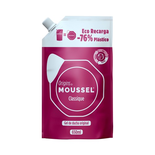MOUSSEL Classique Recarga de gel de baño o ducha 650 ml.
