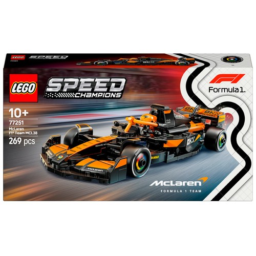 LEGO Speed Champions 77251, coche de carreras mclaren f1® team mcl38, 269 pcs +10 Años