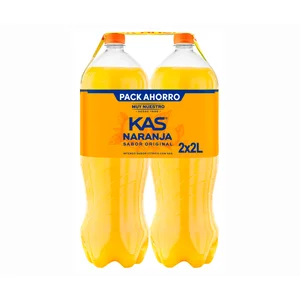 KAS Refresco de naranja pack 2 botellas de 2 l.